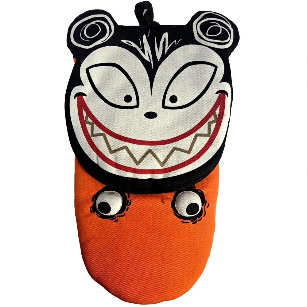 Disney Oven Mitt Pot Holder Set Adults OS Orange Nightmare Before Christmas New